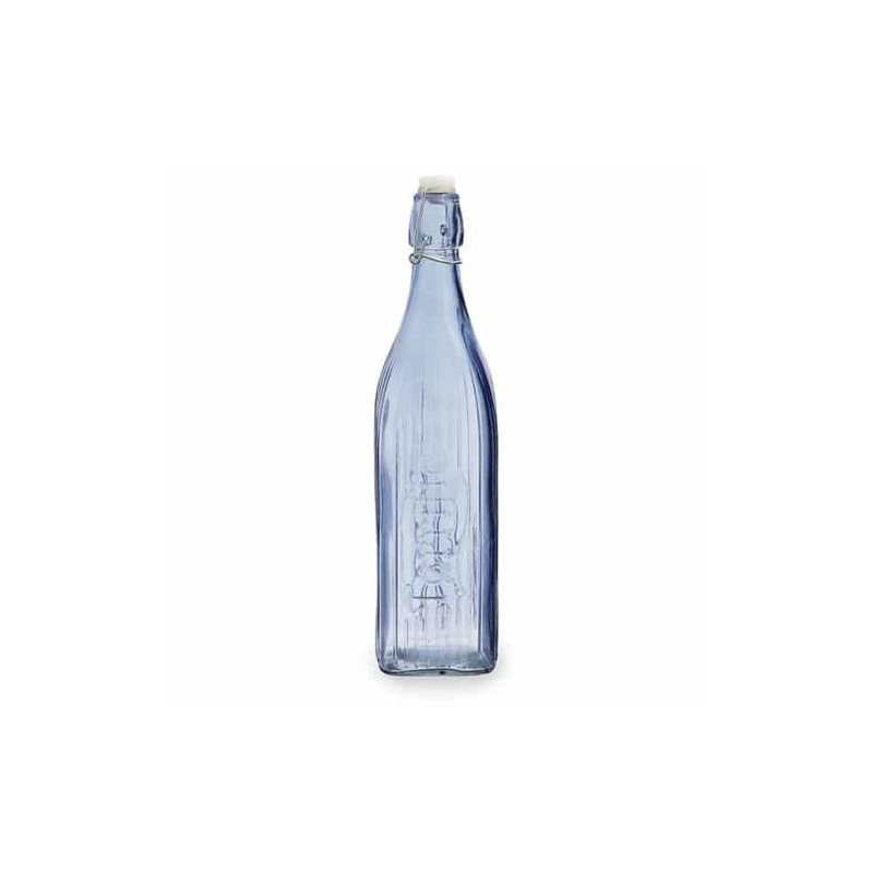 BOTELLA GASEOSA CUADRAD 1L AZUL VIBA QD