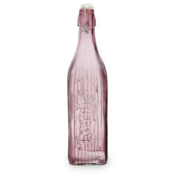 BOTELLA GASEOSA 1L CUADRADA ROSA VIBA QD