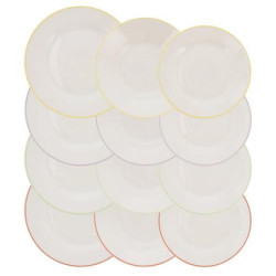 VAJILLA 12 PIEZAS PORCELANA EPP PARCHIS QD