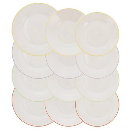 VAJILLA 12 PIEZAS PORCELANA EPP PARCHIS QD