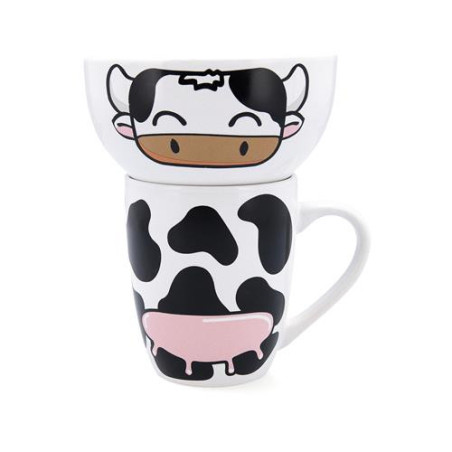 SET VACA MUG 33CL Y BOL 51CL ZOO QD 5427002