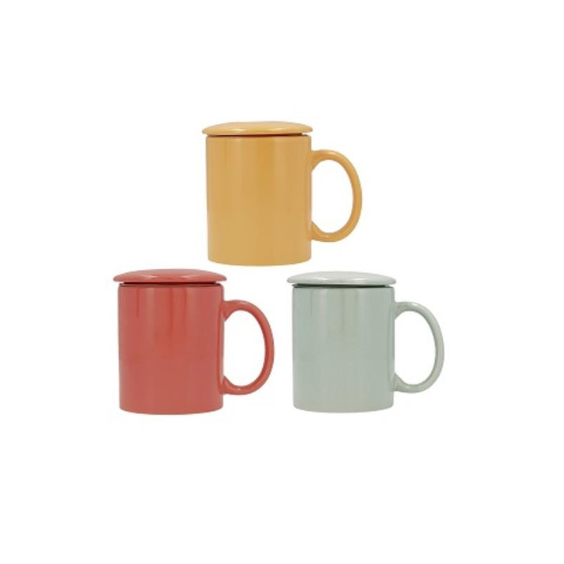 MUG GRES CON FILTRO 33CL HAPPY SIMPLY QUID SURTIDO