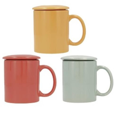 MUG GRES CON FILTRO 33CL HAPPY SIMPLY QUID SURTIDO