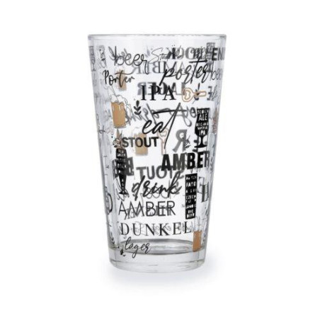VASO 47CL DECORADO MALTA BEER QD