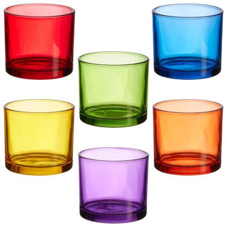 SET 6 VASOS 160 ML COLORES SURTIDO KA0235