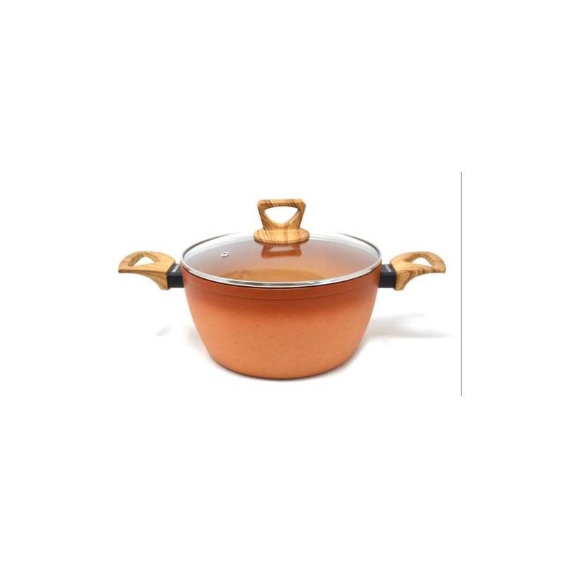 CACEROLA TERRACOTTA C/TAPA 26