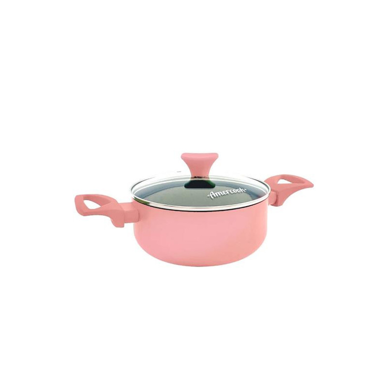CACEROLA COLORS 24CM ROSA PASTEL COP0524