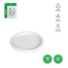 PLATO LLANO REDONDO BLANCO 22CM. (PACK-10UD)