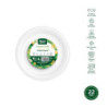 PLATO LLANO REDONDO COMPOSTABLE 22CM. (PACK-5UND)