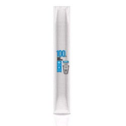 VASO PLASTICO TRANSPARENTE 220CC (PACK-100) 5200