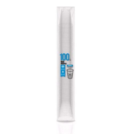 VASO PLASTICO TRANSPARENTE 220CC (PACK-100) 5200