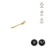 TENEDOR MINI ORO 10,7CM 50 UDS REUTILIZABLE 1803R