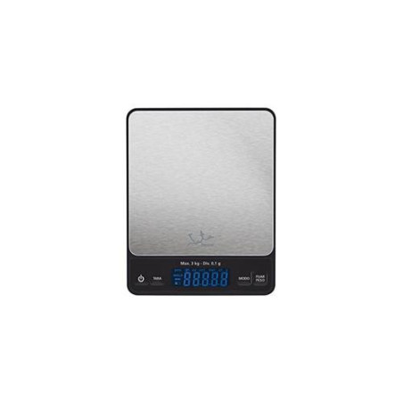 BALANZA DE ACERO INOX. NEGRA - CAPACIDAD 3KG