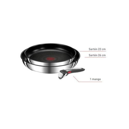 SET 2 SARTENES TEFAL 22/26CM + MANGO L8973S45
