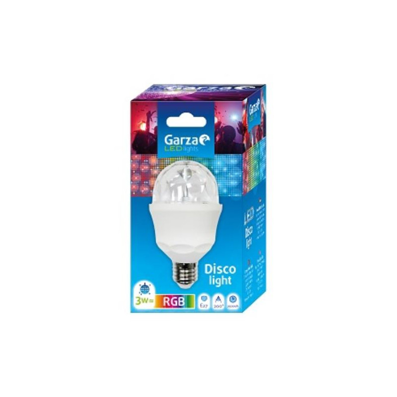 BOMBILLA DISCO LIGHT COLORES CON GIRO E27 BOMBILLA DISCO LIGHT COLORES CON GIRO E27