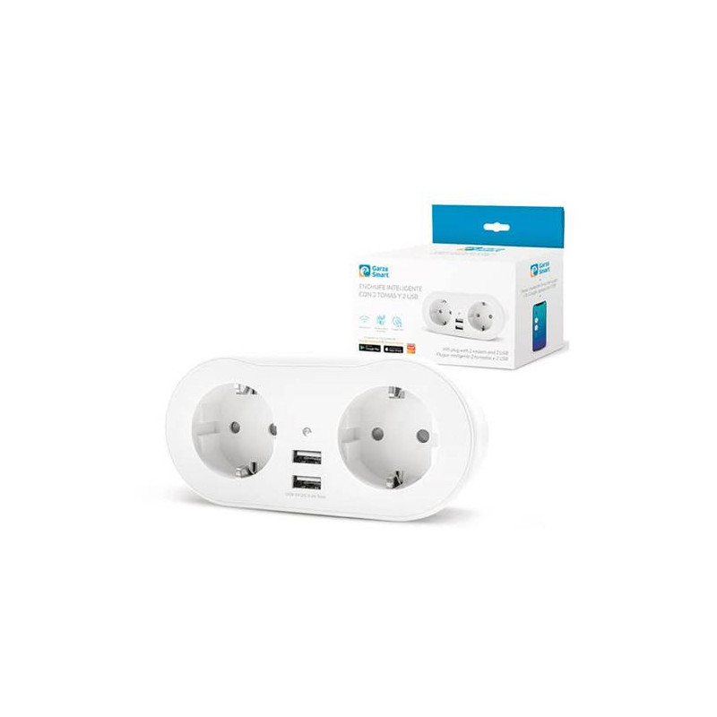 GZ ENCHUFE SMART WIFI 2 TOMAS Y 2 USB 401301 GZ ENCHUFE SMART WIFI 2 TOMAS Y 2 USB 401301