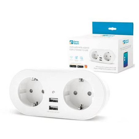 GZ ENCHUFE SMART WIFI 2 TOMAS Y 2 USB 401301 GZ ENCHUFE SMART WIFI 2 TOMAS Y 2 USB 401301
