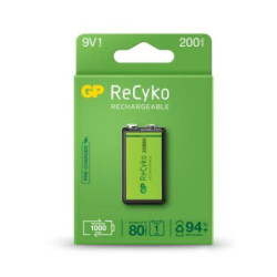 PILA RECARGABLE PRECARGADA RECYKO 6LR61 9V