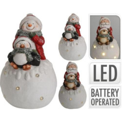 FIGURA PAPA NOEL CON ILUMINACION LED 40CM