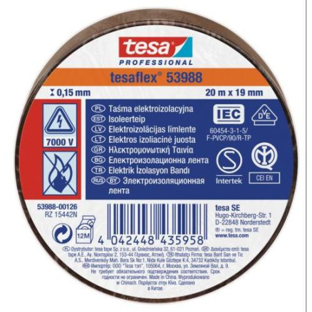 CINTA AISLANTE 20X19 MARRON 53988-126