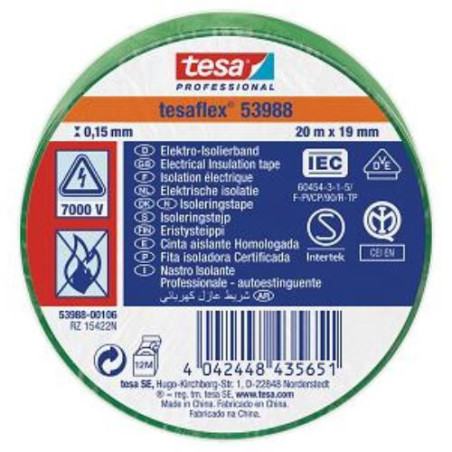 CINTA AISLANTE 20X19 VERDE 53988-106