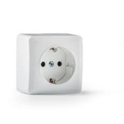 BASE TT LATERAL SUPERFICIE BLANCO 16A-250V S-7000