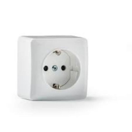BASE TT LATERAL SUPERFICIE BLANCO 16A-250V S-7000 BASE TT LATERAL SUPERFICIE BLANCO 16A-250V S-7000