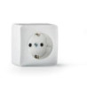 BASE TT LATERAL SUPERFICIE BLANCO 16A-250V S-7000