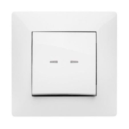 PULSADOR LUMINOSO 10 AH. 250 V. BLANCO 9111