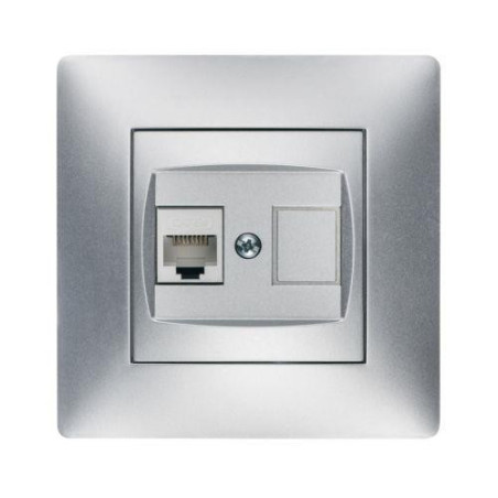 TOMA TELEFONO RJ-11 ALUMINIO 9237