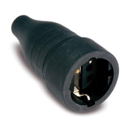 CLAVIJA HEMBRA GOMA TT. 16 AH. NEGRA BLISTER