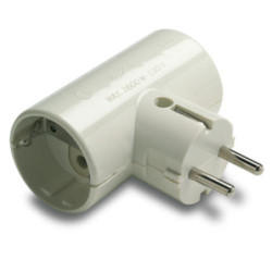 ADAPTADOR DOBLE TOMA TIERRA CERAMICO 1302 BLISTER