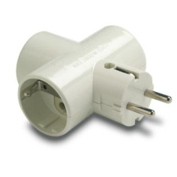 ADAPTADOR TRIPLE TOMA TIERRA CERAMICO 1303 BLISTER