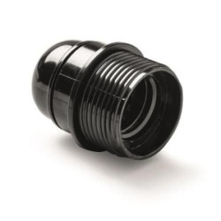 PORTALAMPARAS BAQUELITA E-27 ROSCADO+TOPE NEGRO