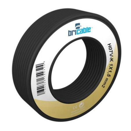 CABLE FLEXIBLE H07V-K NEGRO 1X2.5 25M