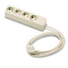 BASE 4 TOMAS/TOMA TIERRA CABLE 3 M. 2627/3