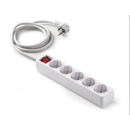 BASE 5 TOMAS/TT. CON INTERRUPTOR CABLE 3 M. 9/805