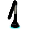 LAMPARA LED RECARGABLE CON RELOJ 4W. NEGRA 23942