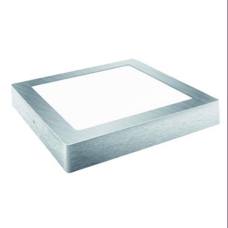 DOWNLIGHT LED 18W.SUPERFICIE CUADRADO PLATA NEUTRA