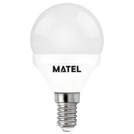 BOMBILLA LED 5 W. ESFERICA E14 LUZ FRIA 21799