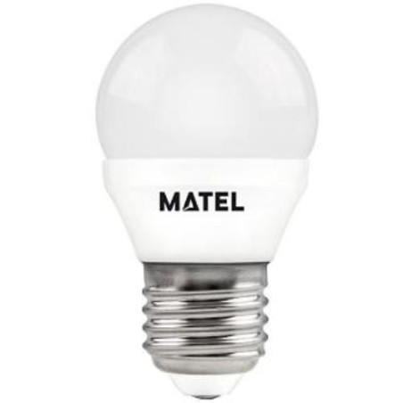 BOMBILLA LED 5 W. ESFERICA E27 LUZ CALIDA 21806