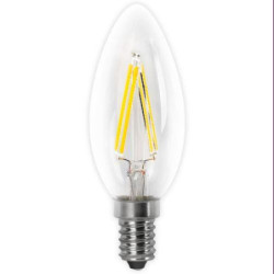 BOMBILLA LED FILAMENTO VELA FRIA E14 4W 400LM