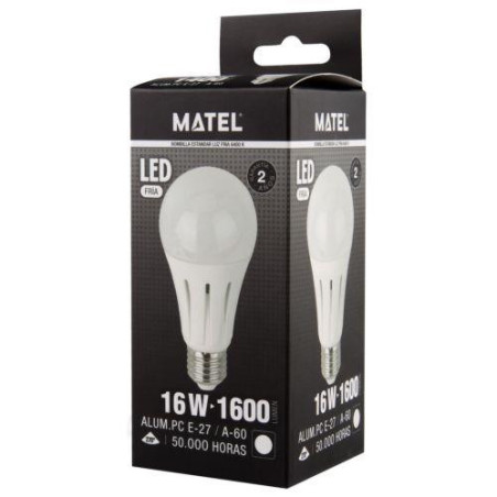 BOMBILLA LED ESTANDAR E27 16 WATIOS FRIA 21922