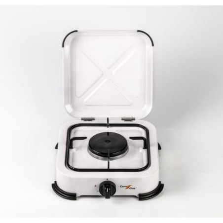 COCINA 1 FUEGO ESMALTADO BLANCA CON TAPA BG01B