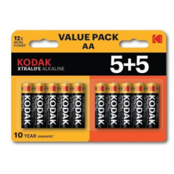 PILAS ALCALINAS KODAK XTRALIFE AA LR6 (5+5)