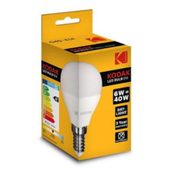BOMBILLA LED ESFERICA G45 E14 6W DIA KODAK