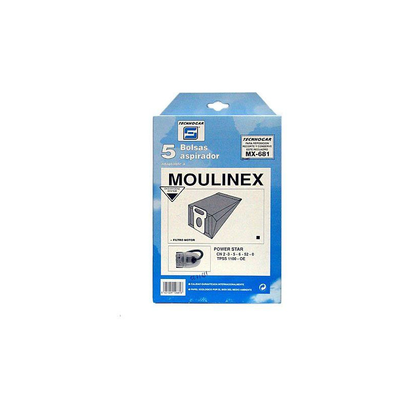 CAJA 5 BOLSAS ASPIRADOR MOULINEX POWER-STAR CAJA 5 BOLSAS ASPIRADOR MOULINEX POWER-STAR