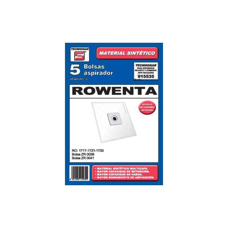 CAJA 5 BOLSAS ASPIRADOR ERGO/CITY SPACE CAJA 5 BOLSAS ASPIRADOR ERGO/CITY SPACE