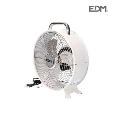 VENTILADOR SOBREMESA VINTAGE 30W 20CM BLANCO 33928