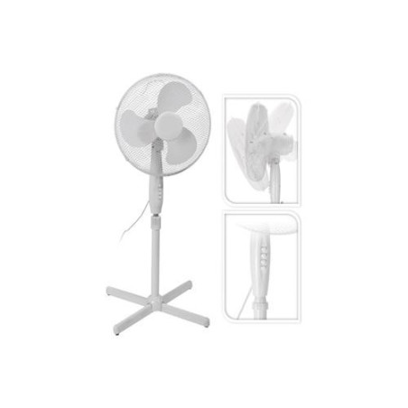 VENTILADOR DE PIE 45W. 3 VELOCIDADES. COLOR BLANCO